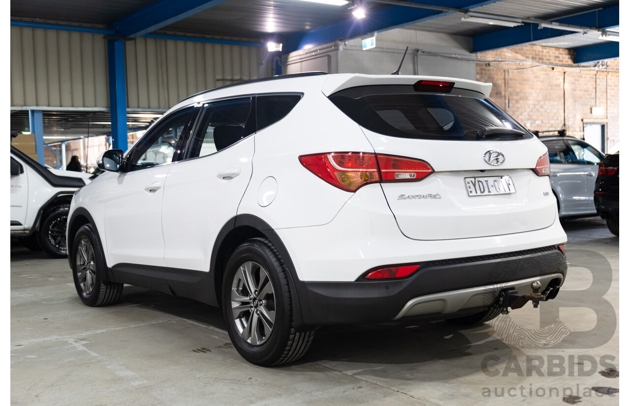 01/2015 Hyundai Santa Fe ACTIVE CRDi (4x4) AWD DM MY15 4D Wagon Creamy White Diesel Turbo 2.2L