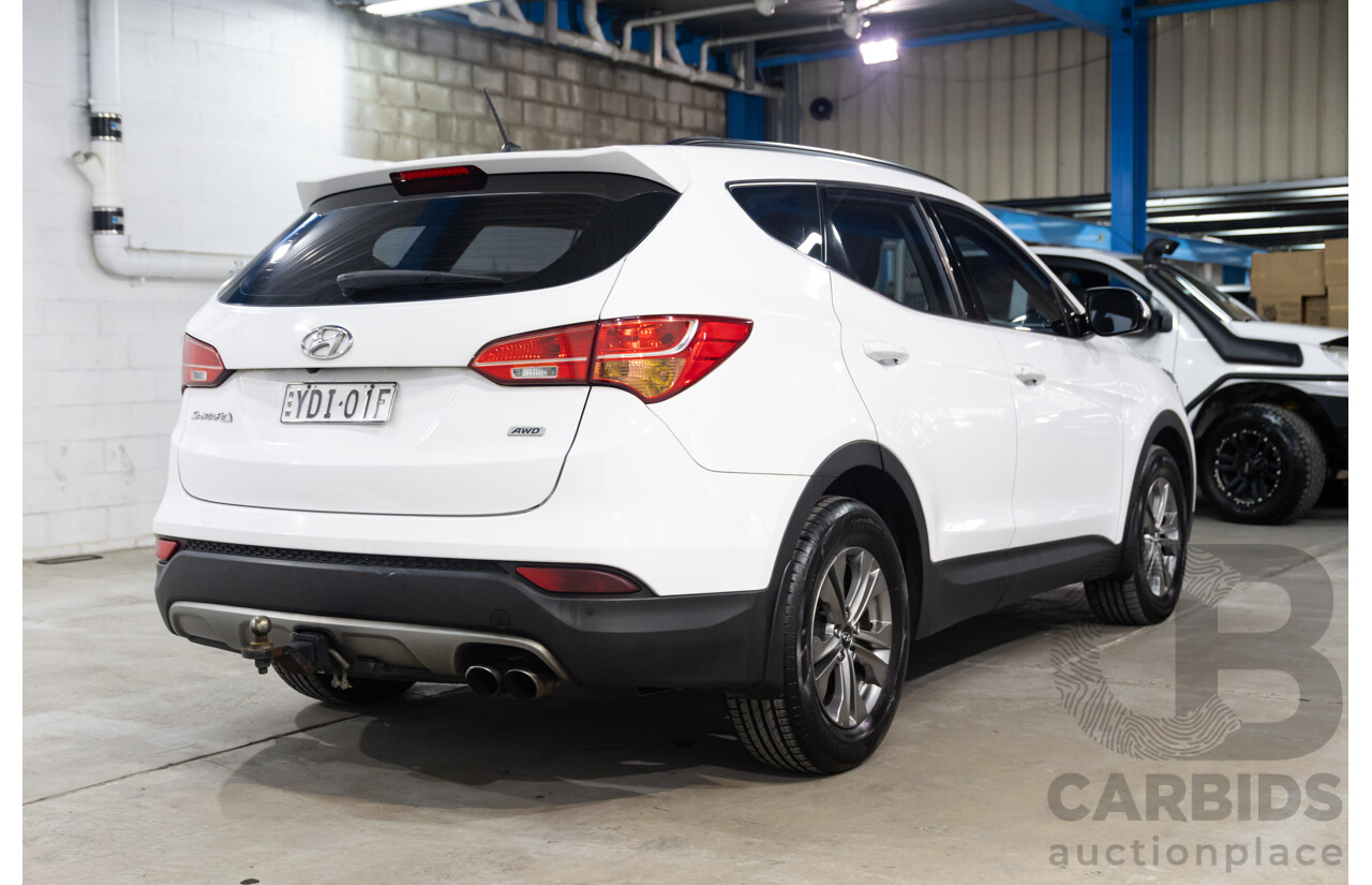 01/2015 Hyundai Santa Fe ACTIVE CRDi (4x4) AWD DM MY15 4D Wagon Creamy White Diesel Turbo 2.2L