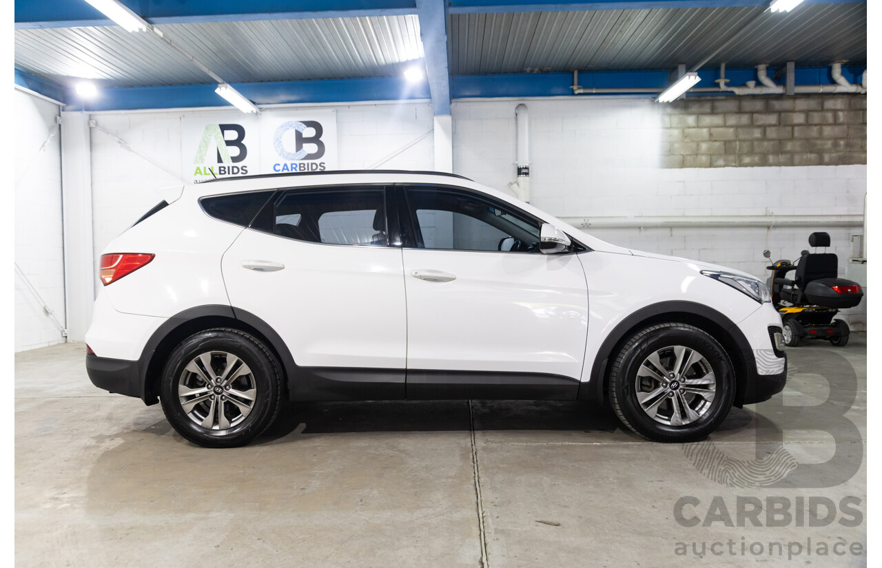 01/2015 Hyundai Santa Fe ACTIVE CRDi (4x4) AWD DM MY15 4D Wagon Creamy White Diesel Turbo 2.2L