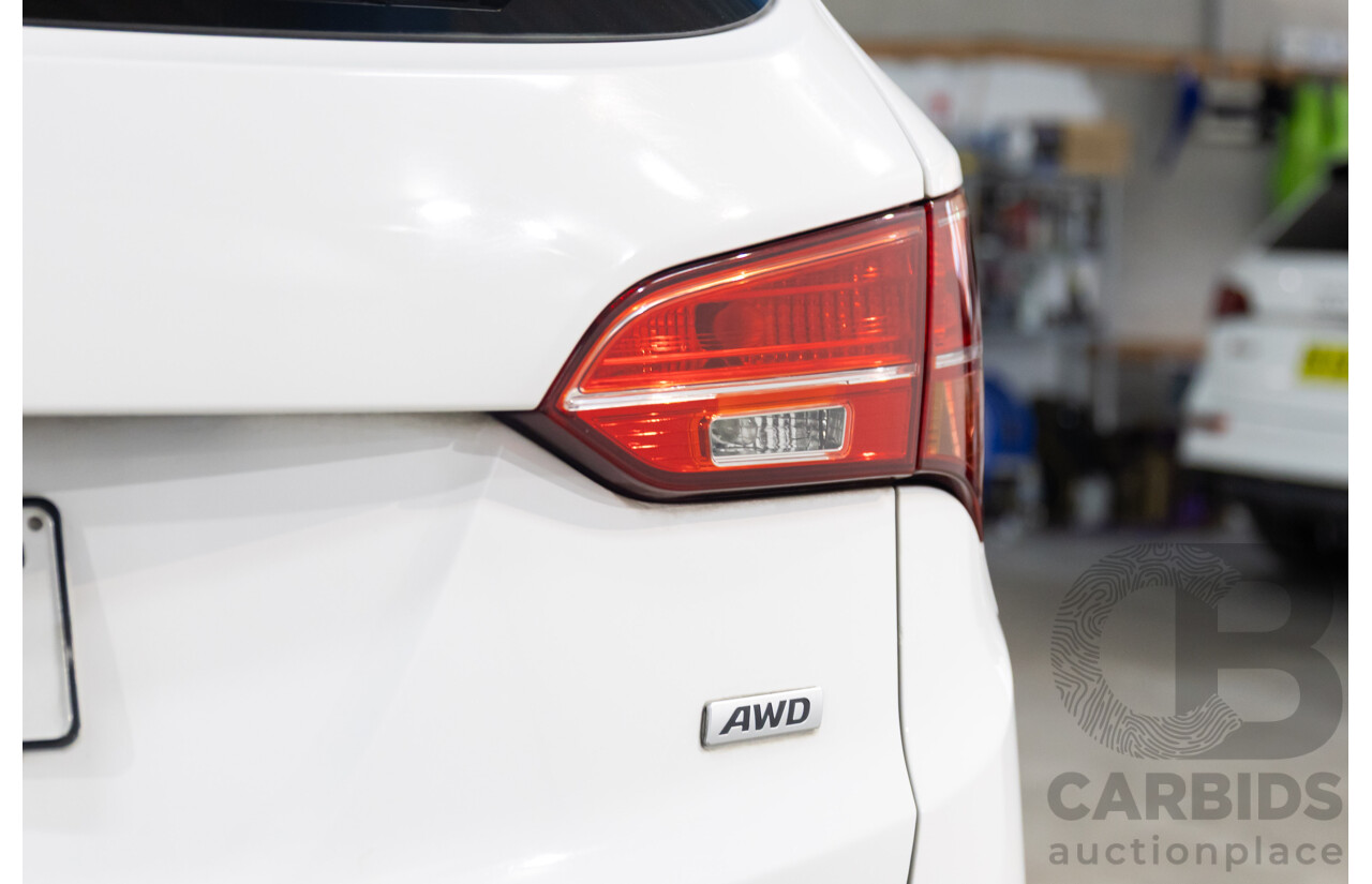 01/2015 Hyundai Santa Fe ACTIVE CRDi (4x4) AWD DM MY15 4D Wagon Creamy White Diesel Turbo 2.2L