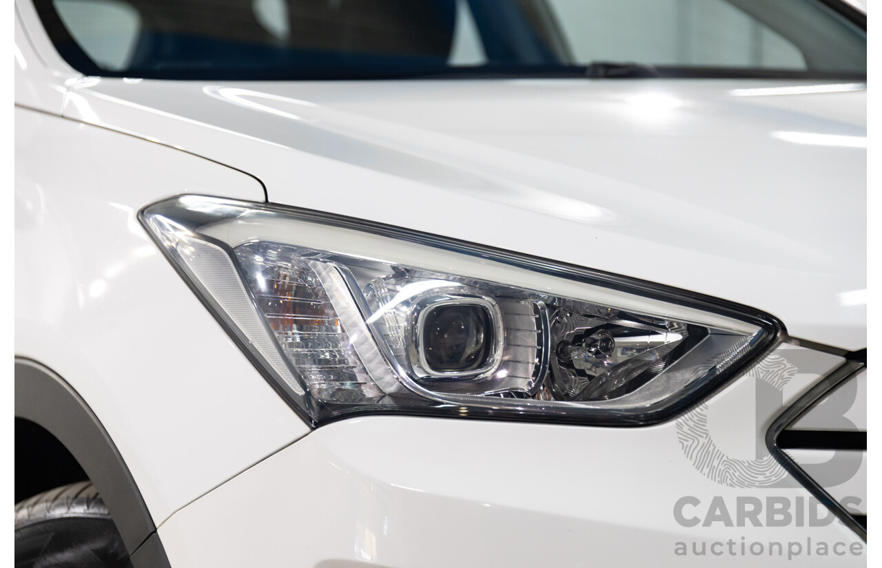 01/2015 Hyundai Santa Fe ACTIVE CRDi (4x4) AWD DM MY15 4D Wagon Creamy White Diesel Turbo 2.2L