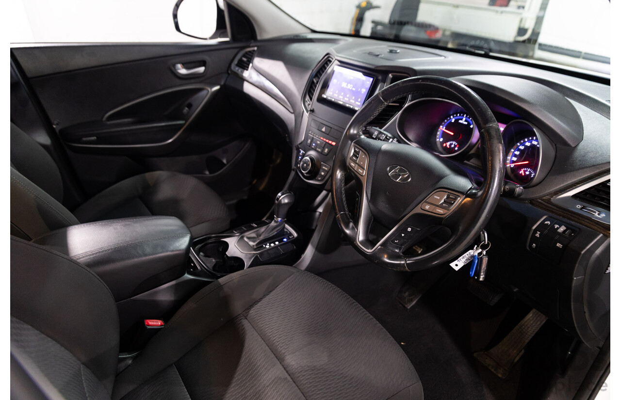 01/2015 Hyundai Santa Fe ACTIVE CRDi (4x4) AWD DM MY15 4D Wagon Creamy White Diesel Turbo 2.2L