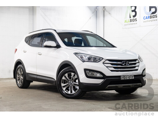 01/2015 Hyundai Santa Fe ACTIVE CRDi (4x4) AWD DM MY15 4D Wagon Creamy White Diesel Turbo 2.2L