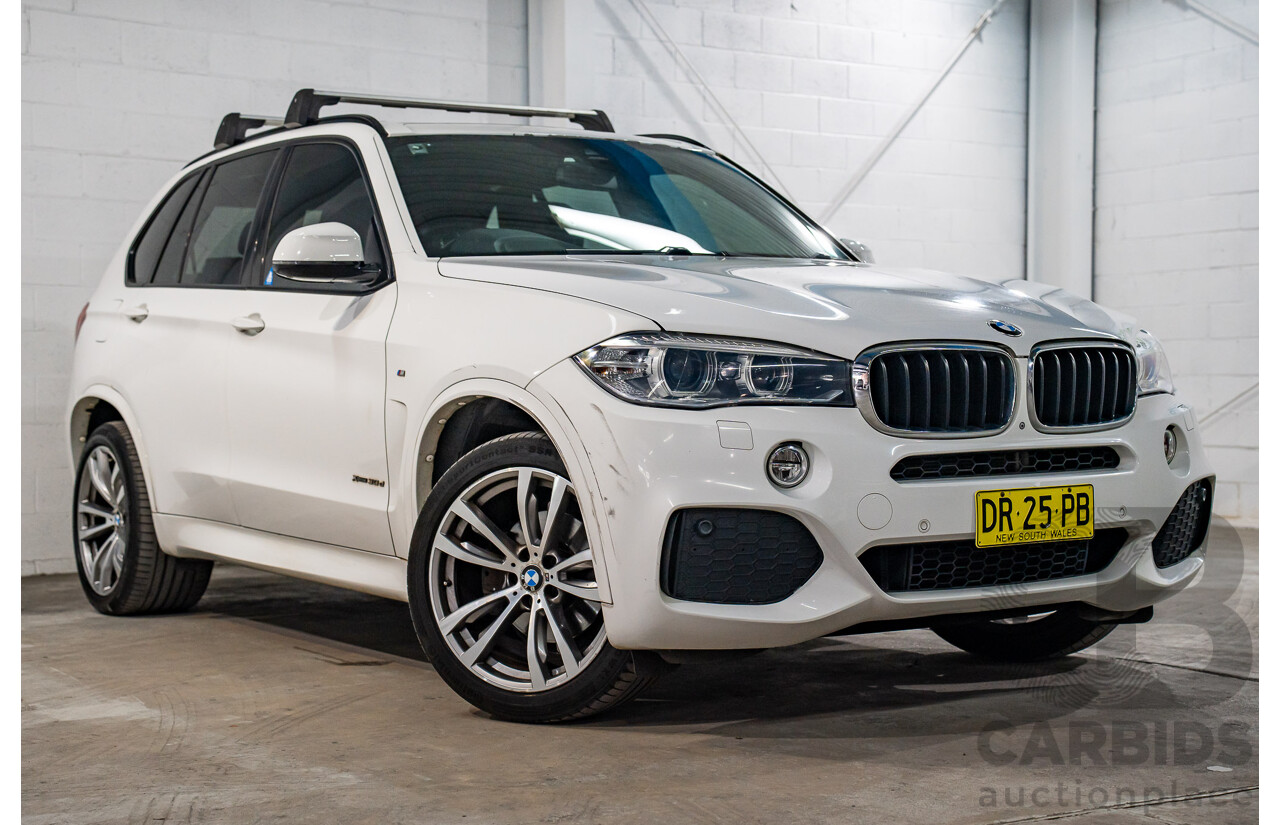 03/2015 Bmw X5 xDRIVE30d AWD F15 MY15 4D Wagon Alpin White Diesel Turbo 3.0L
