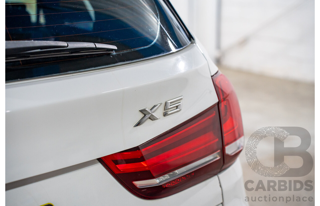 03/2015 Bmw X5 xDRIVE30d AWD F15 MY15 4D Wagon Alpin White Diesel Turbo 3.0L