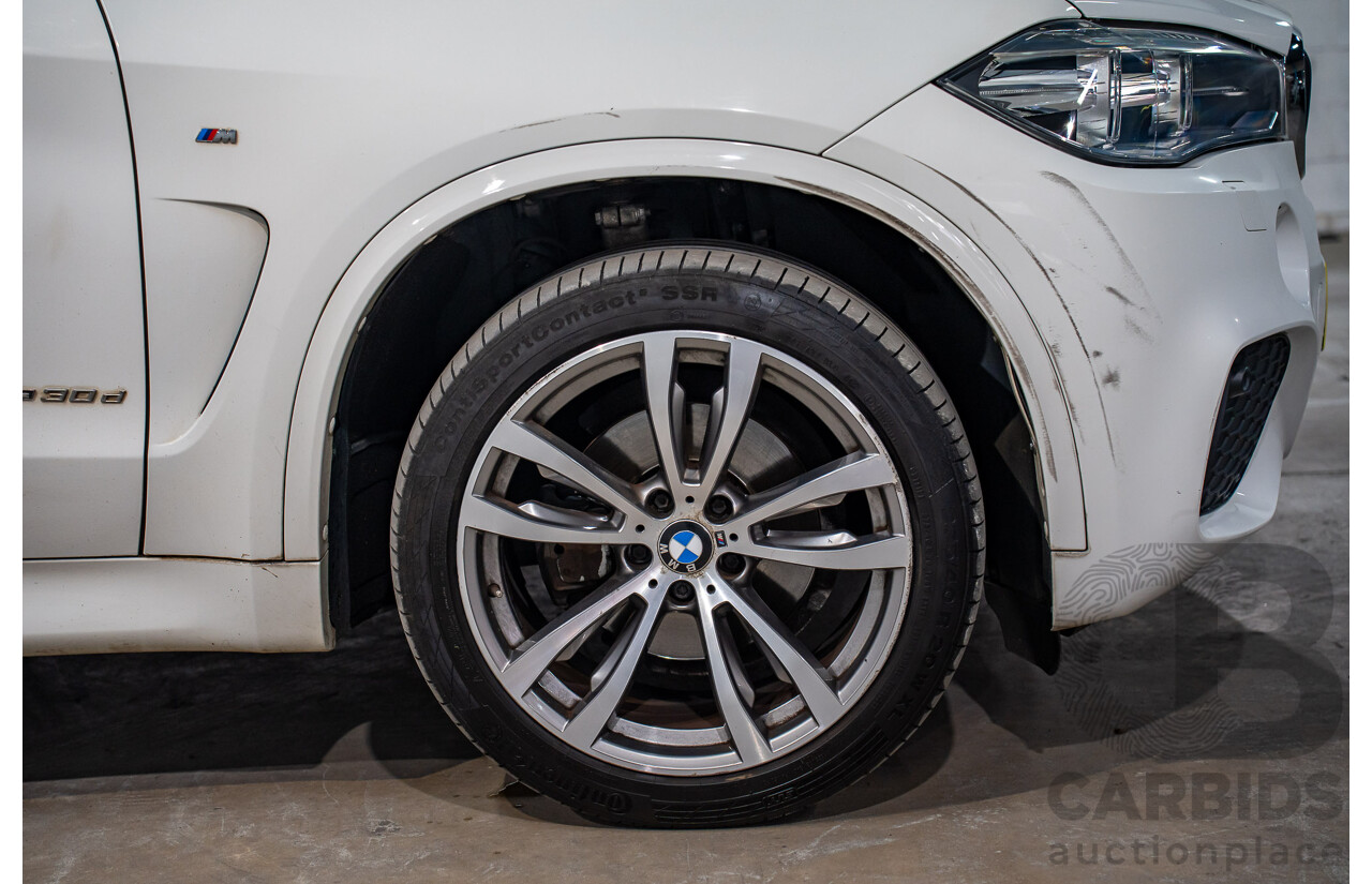 03/2015 Bmw X5 xDRIVE30d AWD F15 MY15 4D Wagon Alpin White Diesel Turbo 3.0L