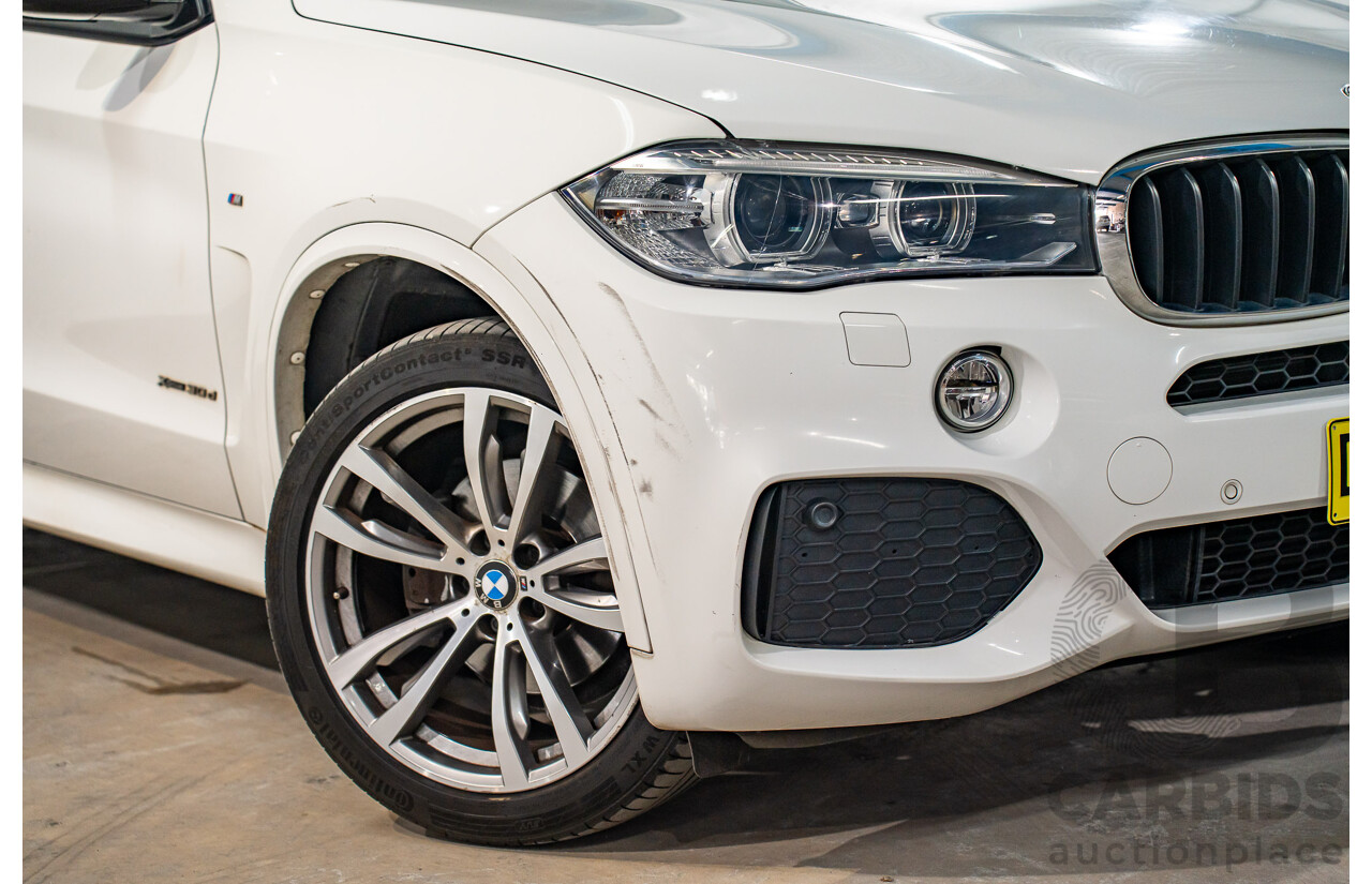 03/2015 Bmw X5 xDRIVE30d AWD F15 MY15 4D Wagon Alpin White Diesel Turbo 3.0L