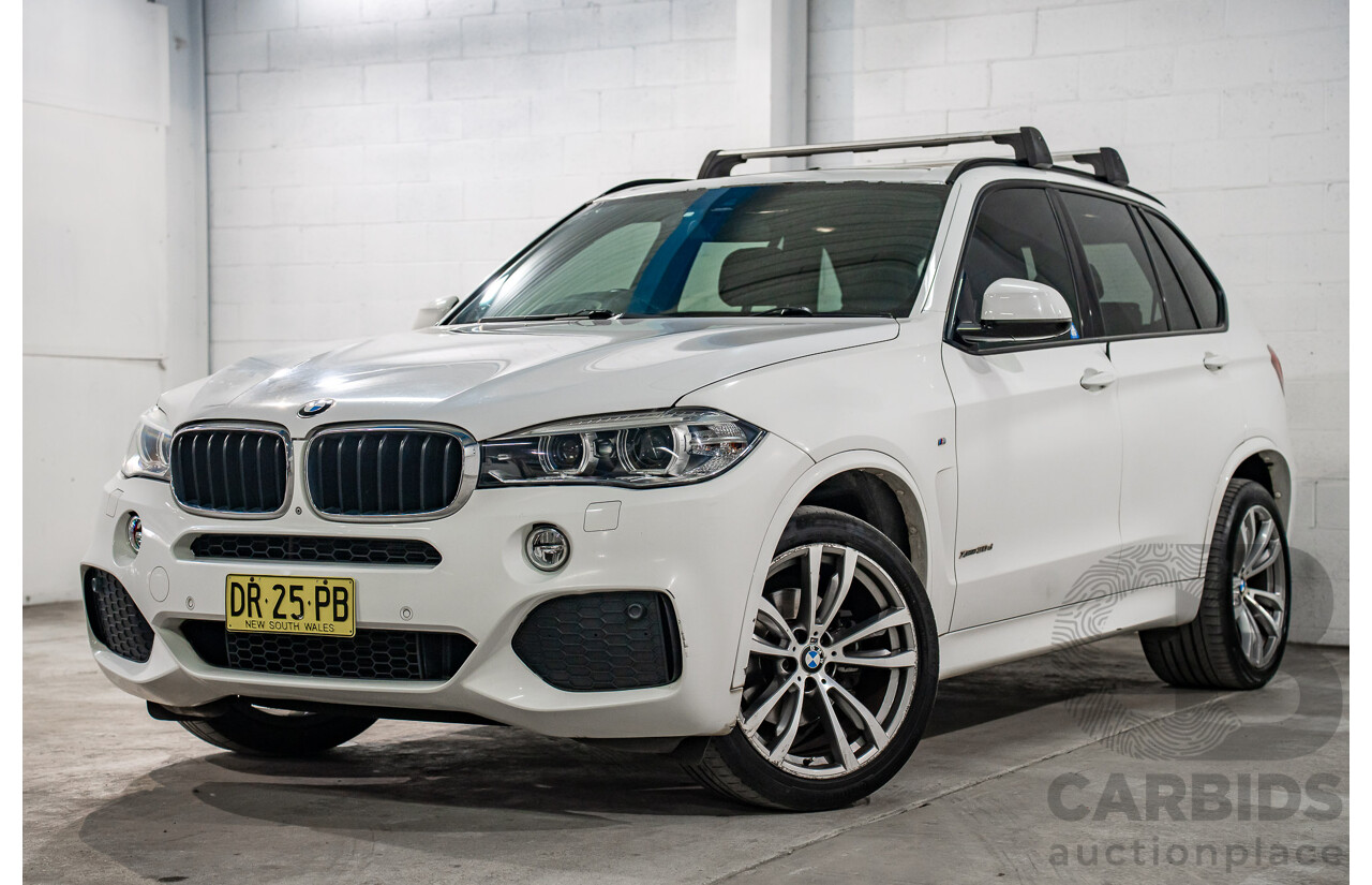 03/2015 Bmw X5 xDRIVE30d AWD F15 MY15 4D Wagon Alpin White Diesel Turbo 3.0L