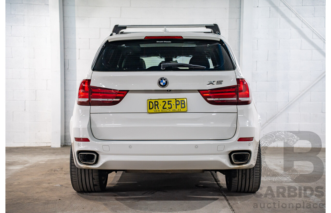 03/2015 Bmw X5 xDRIVE30d AWD F15 MY15 4D Wagon Alpin White Diesel Turbo 3.0L