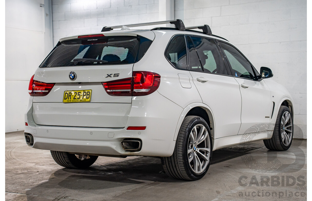 03/2015 Bmw X5 xDRIVE30d AWD F15 MY15 4D Wagon Alpin White Diesel Turbo 3.0L