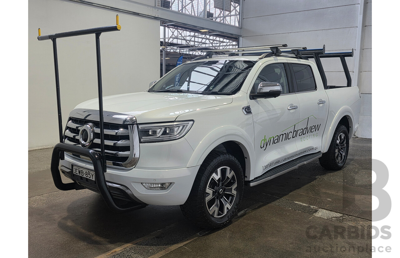 8/2022 GWM Cannon-X (4x4) Dual Cab Utility White Turbo Diesel 2.0L