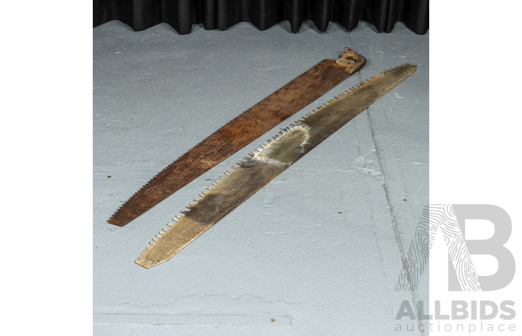 Pair of Vintage Cross Cut Log Saw Blades