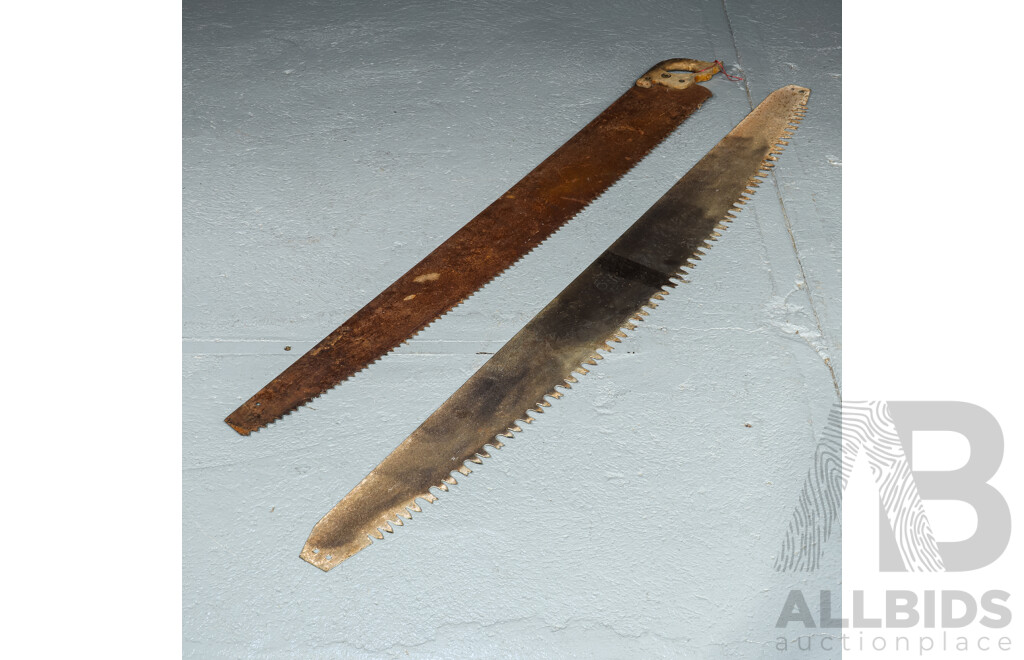 Pair of Vintage Cross Cut Log Saw Blades