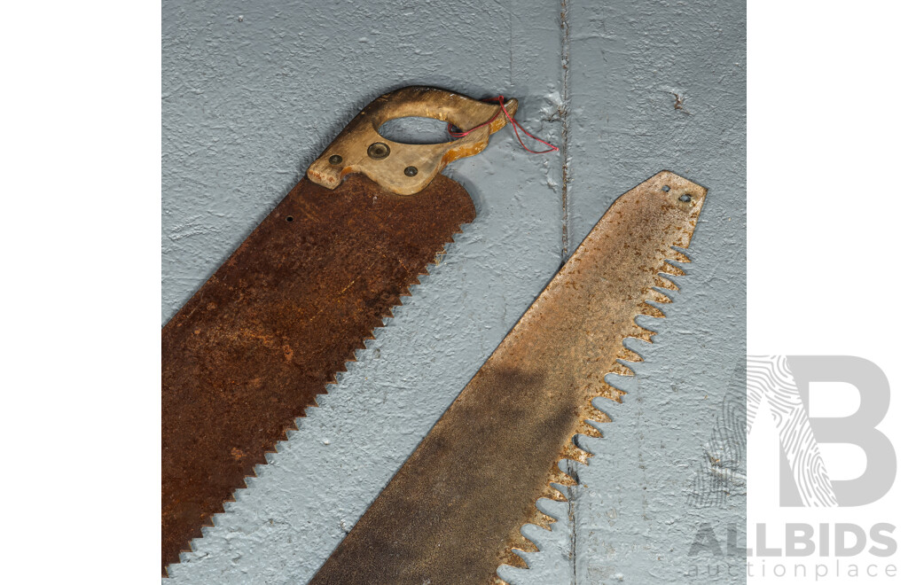 Pair of Vintage Cross Cut Log Saw Blades