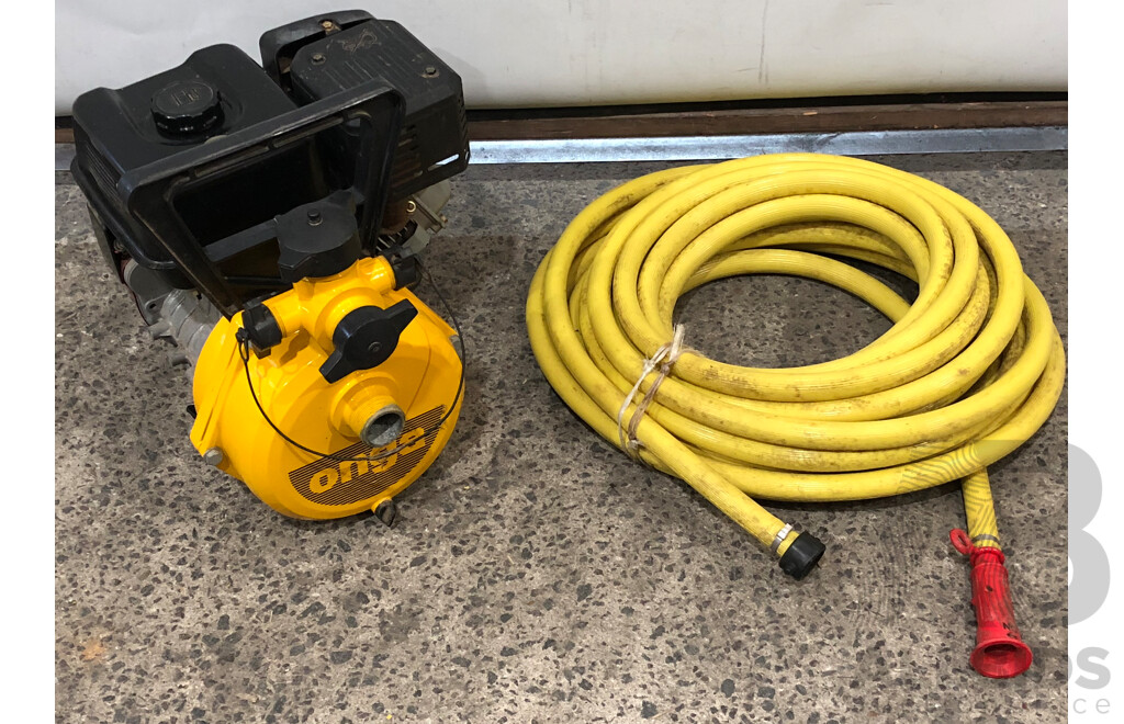 Onga 350 Vanguard Self Priming Pump and Fire Hose