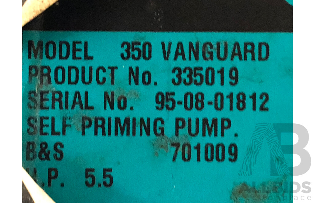 Onga 350 Vanguard Self Priming Pump and Fire Hose
