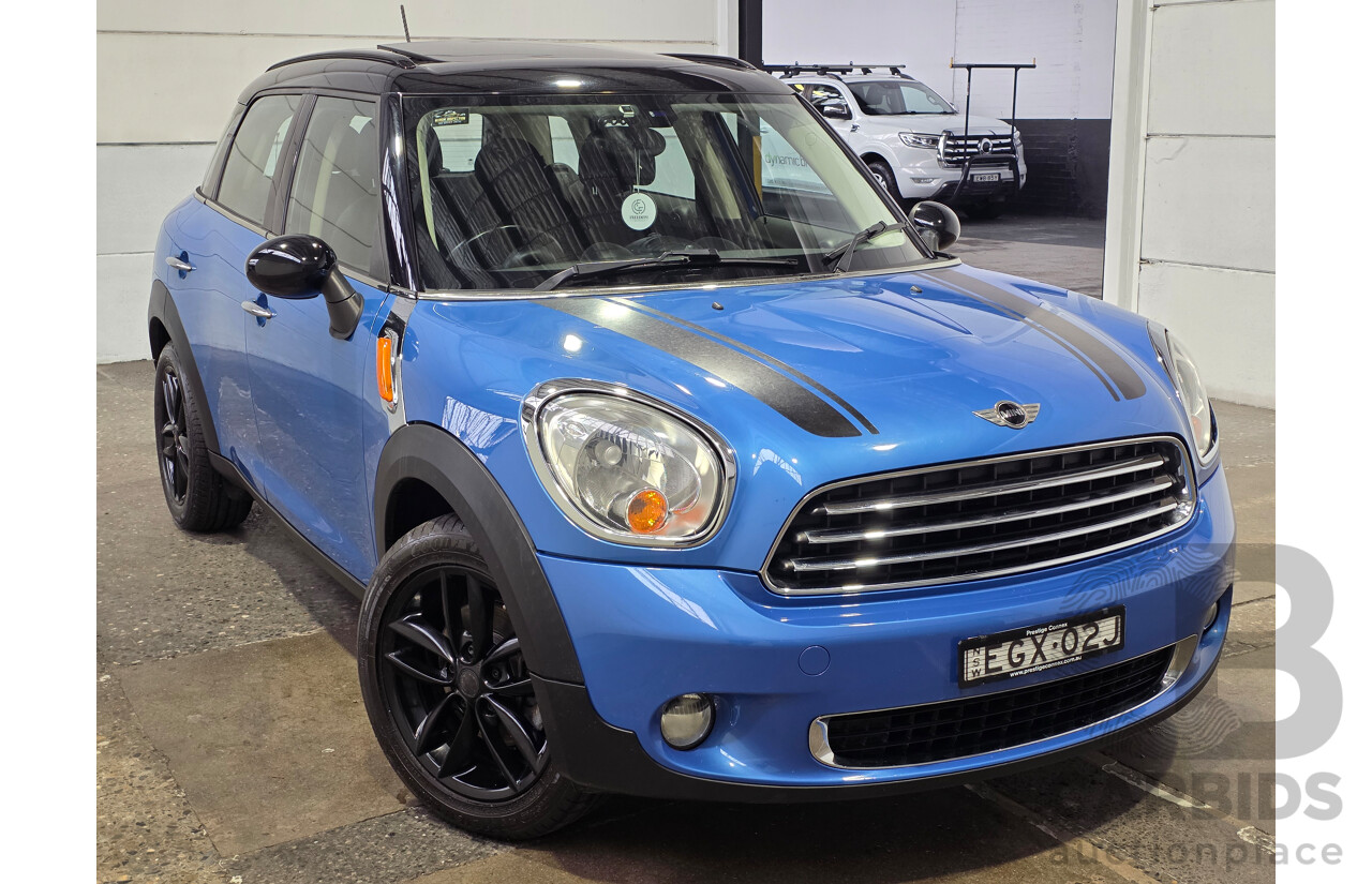 2/2012 Mini Cooper Countryman R60 MY12 4d Wagon True Blue Metallic 1.6L