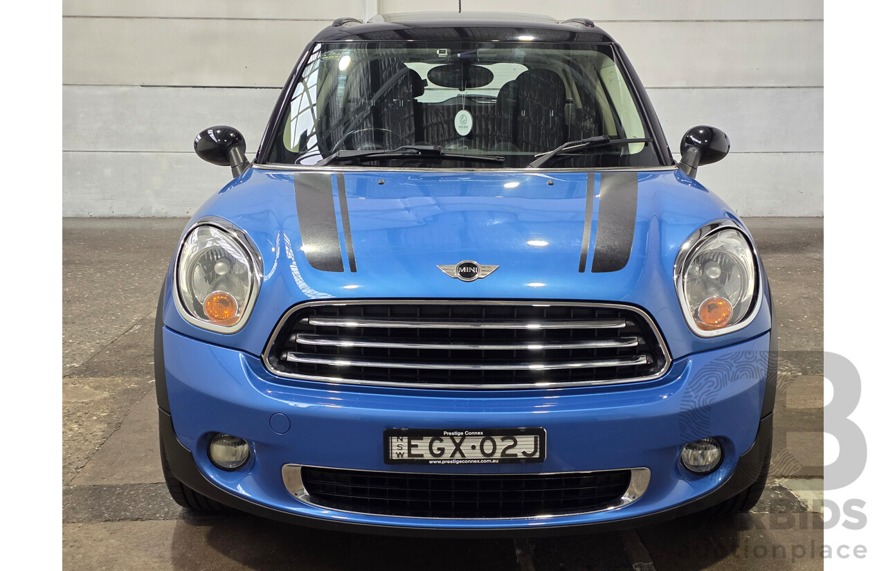 2/2012 Mini Cooper Countryman R60 MY12 4d Wagon True Blue Metallic 1.6L