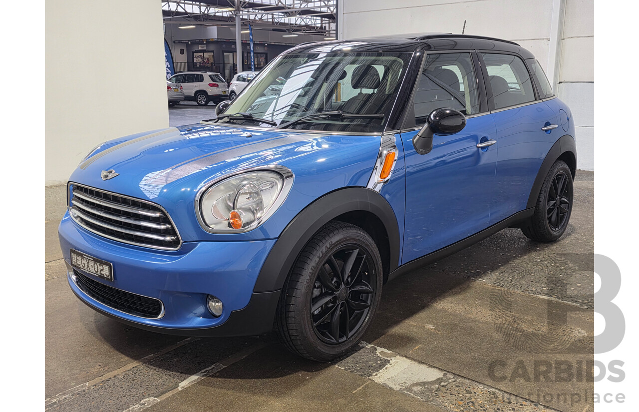 2/2012 Mini Cooper Countryman R60 MY12 4d Wagon True Blue Metallic 1.6L