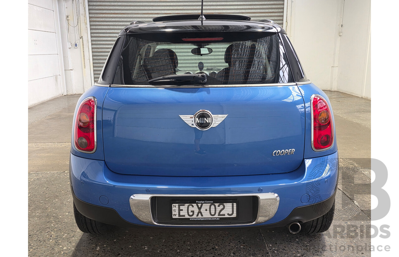 2/2012 Mini Cooper Countryman R60 MY12 4d Wagon True Blue Metallic 1.6L