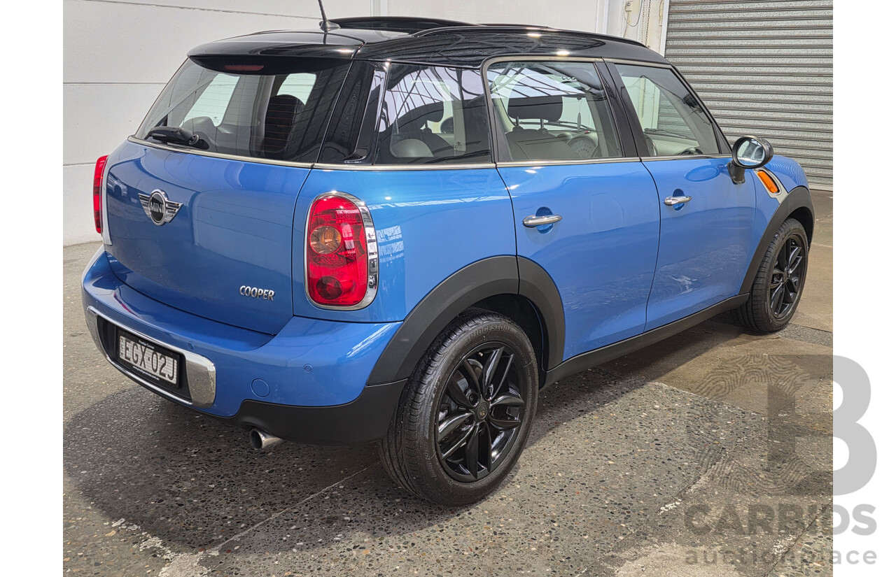 2/2012 Mini Cooper Countryman R60 MY12 4d Wagon True Blue Metallic 1.6L