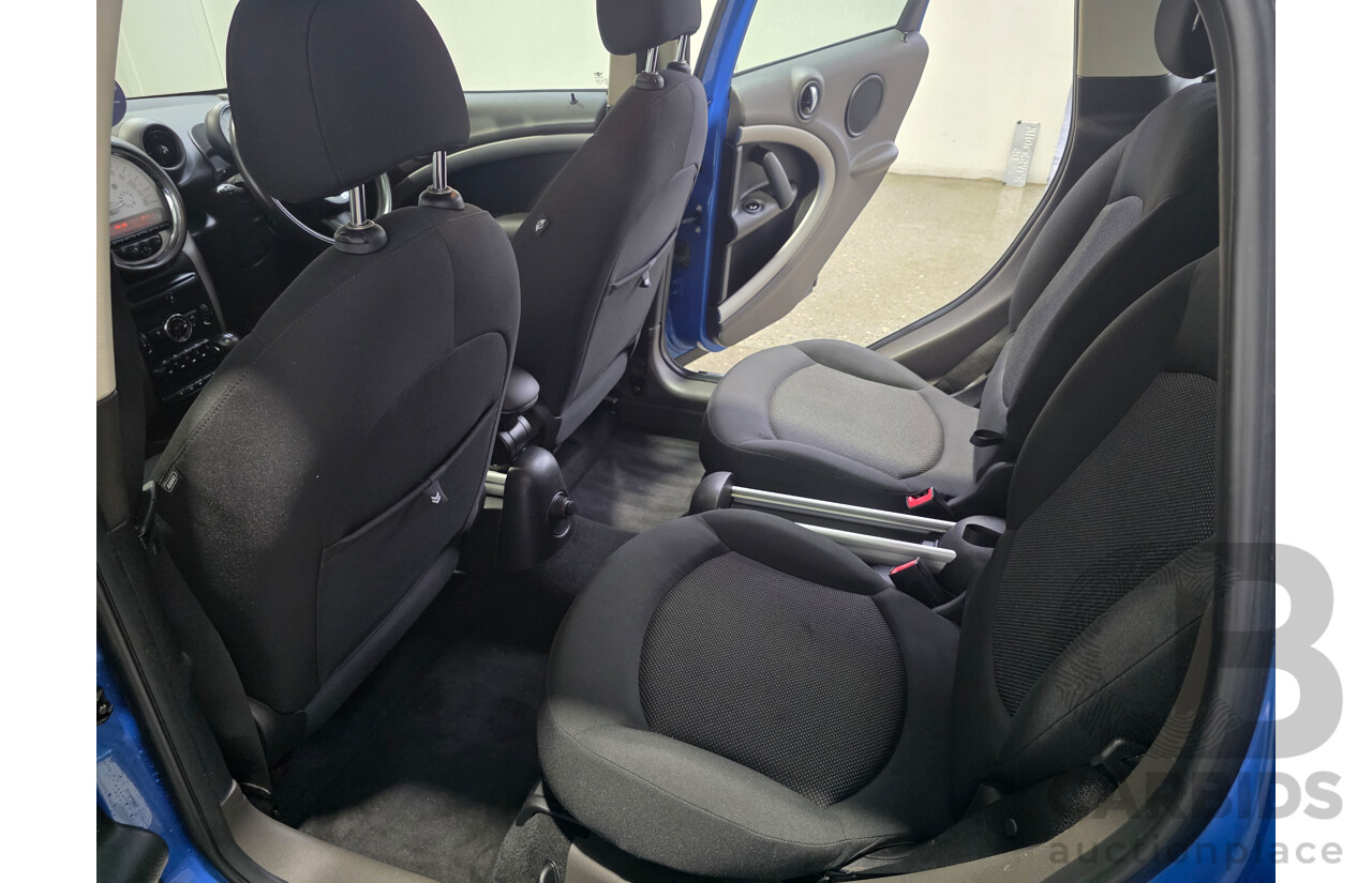 2/2012 Mini Cooper Countryman R60 MY12 4d Wagon True Blue Metallic 1.6L