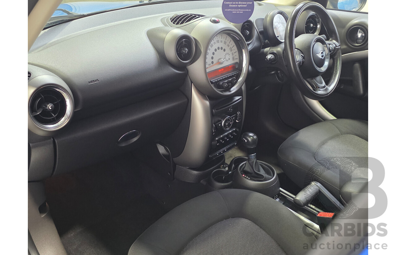 2/2012 Mini Cooper Countryman R60 MY12 4d Wagon True Blue Metallic 1.6L