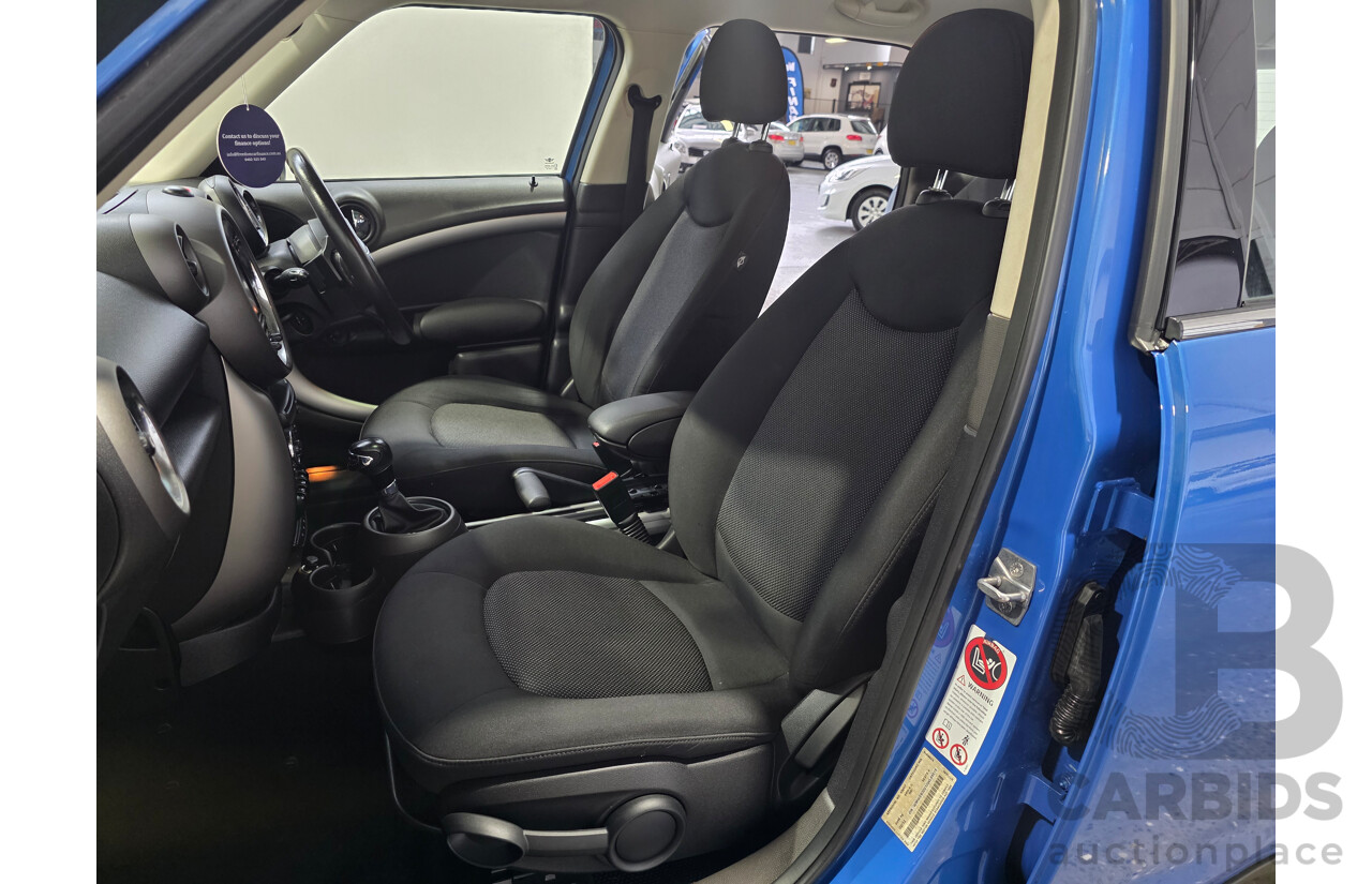 2/2012 Mini Cooper Countryman R60 MY12 4d Wagon True Blue Metallic 1.6L