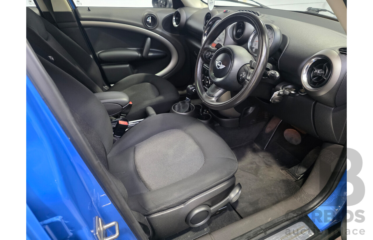 2/2012 Mini Cooper Countryman R60 MY12 4d Wagon True Blue Metallic 1.6L