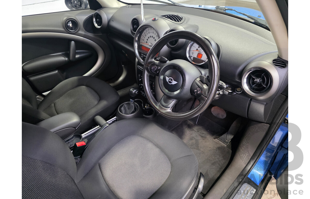 2/2012 Mini Cooper Countryman R60 MY12 4d Wagon True Blue Metallic 1.6L
