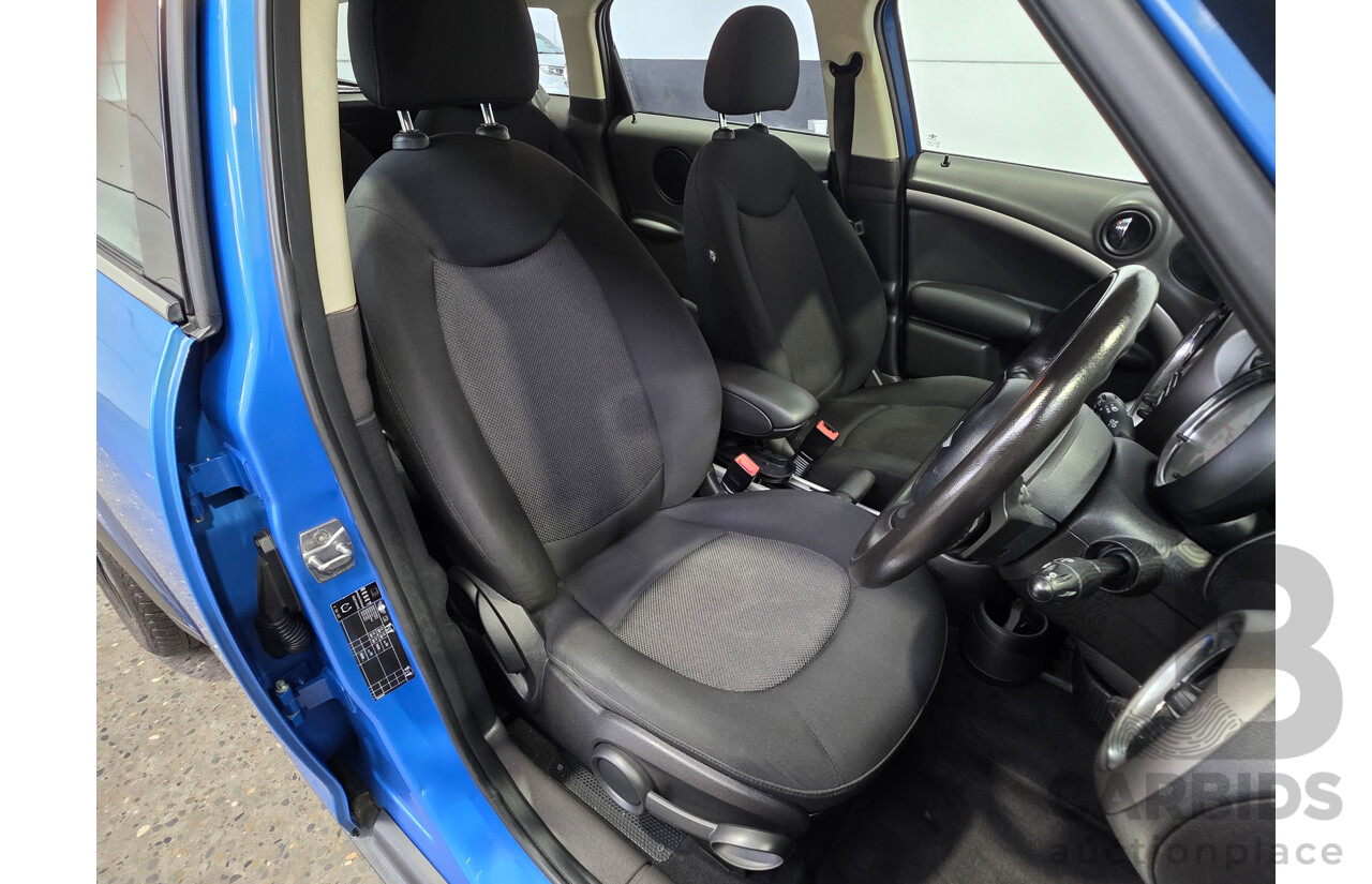 2/2012 Mini Cooper Countryman R60 MY12 4d Wagon True Blue Metallic 1.6L