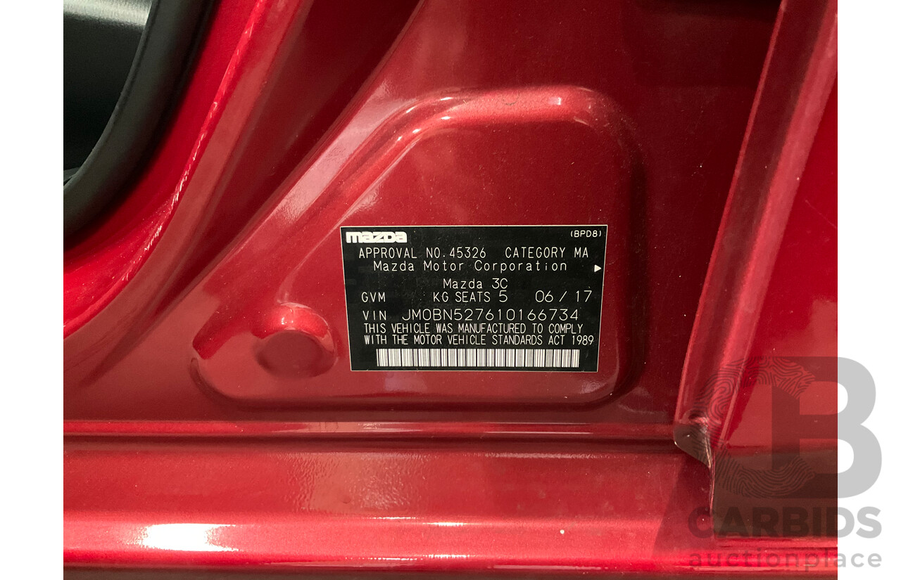 06/2017 Mazda Mazda3 MAXX FWD BN MY17 4D Sedan Red 2.0L