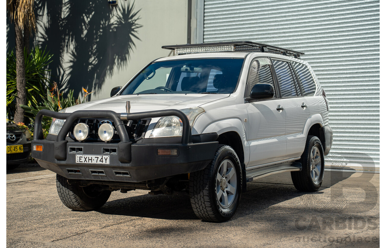 1/2006 Toyota Landcruiser Prado GX (4x4) KZJ120R 4d Wagon Arctic White Diesel Turbo 3.0L
