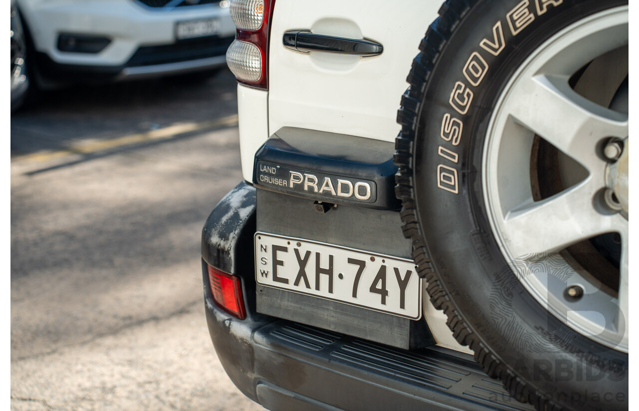 1/2006 Toyota Landcruiser Prado GX (4x4) KZJ120R 4d Wagon Arctic White Diesel Turbo 3.0L