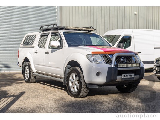 9/2013 Nissan Navara ST (4x4) D40 MY12 Dual Cab P/Up White 2.5L