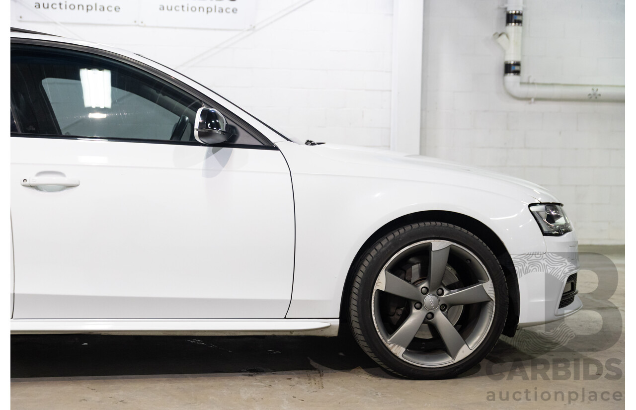 6/2014 Audi A4 2.0 TFSI S-Line Quattro B8 (8K) MY14 4d Sedan Glacier White Metallic Turbo 2.0L
