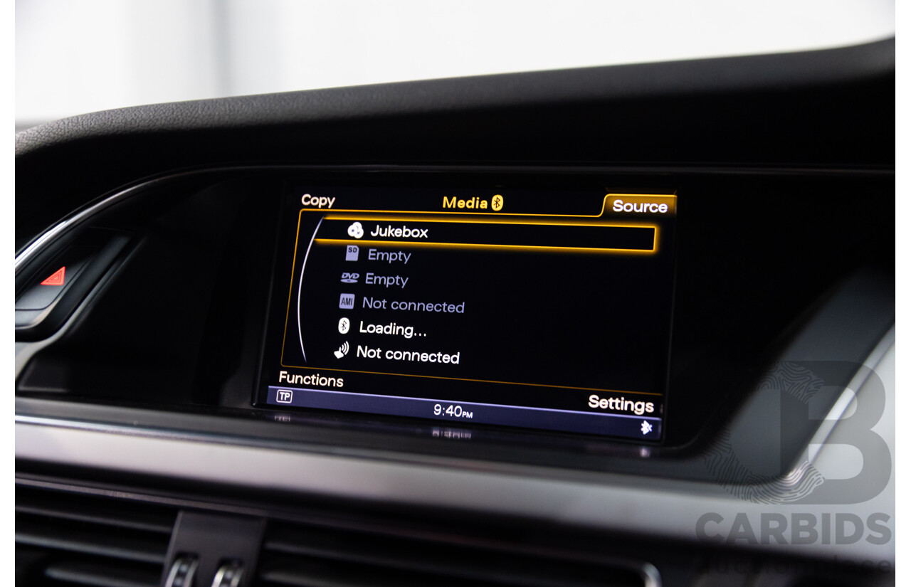 6/2014 Audi A4 2.0 TFSI S-Line Quattro B8 (8K) MY14 4d Sedan Glacier White Metallic Turbo 2.0L