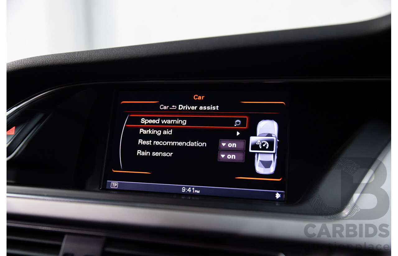 6/2014 Audi A4 2.0 TFSI S-Line Quattro B8 (8K) MY14 4d Sedan Glacier White Metallic Turbo 2.0L