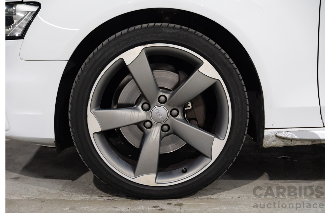 6/2014 Audi A4 2.0 TFSI S-Line Quattro B8 (8K) MY14 4d Sedan Glacier White Metallic Turbo 2.0L
