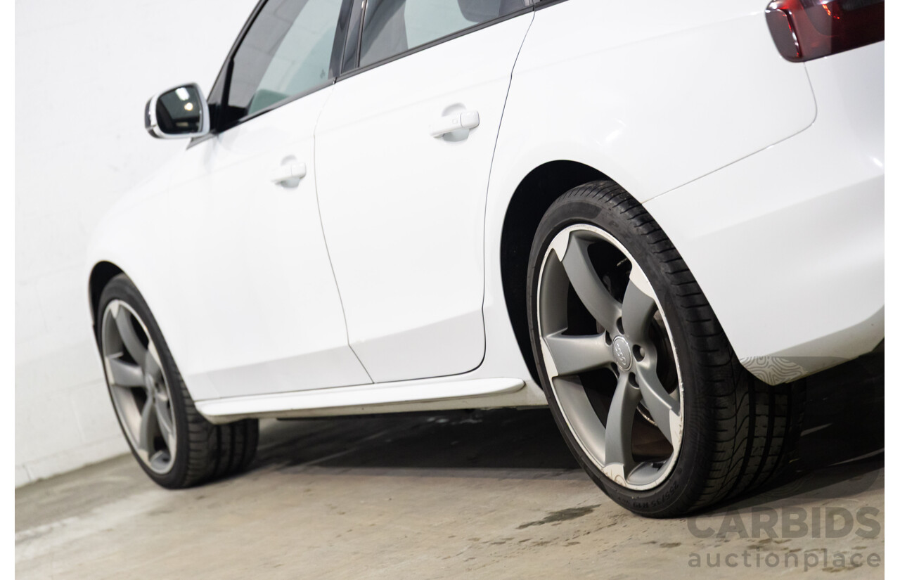 6/2014 Audi A4 2.0 TFSI S-Line Quattro B8 (8K) MY14 4d Sedan Glacier White Metallic Turbo 2.0L