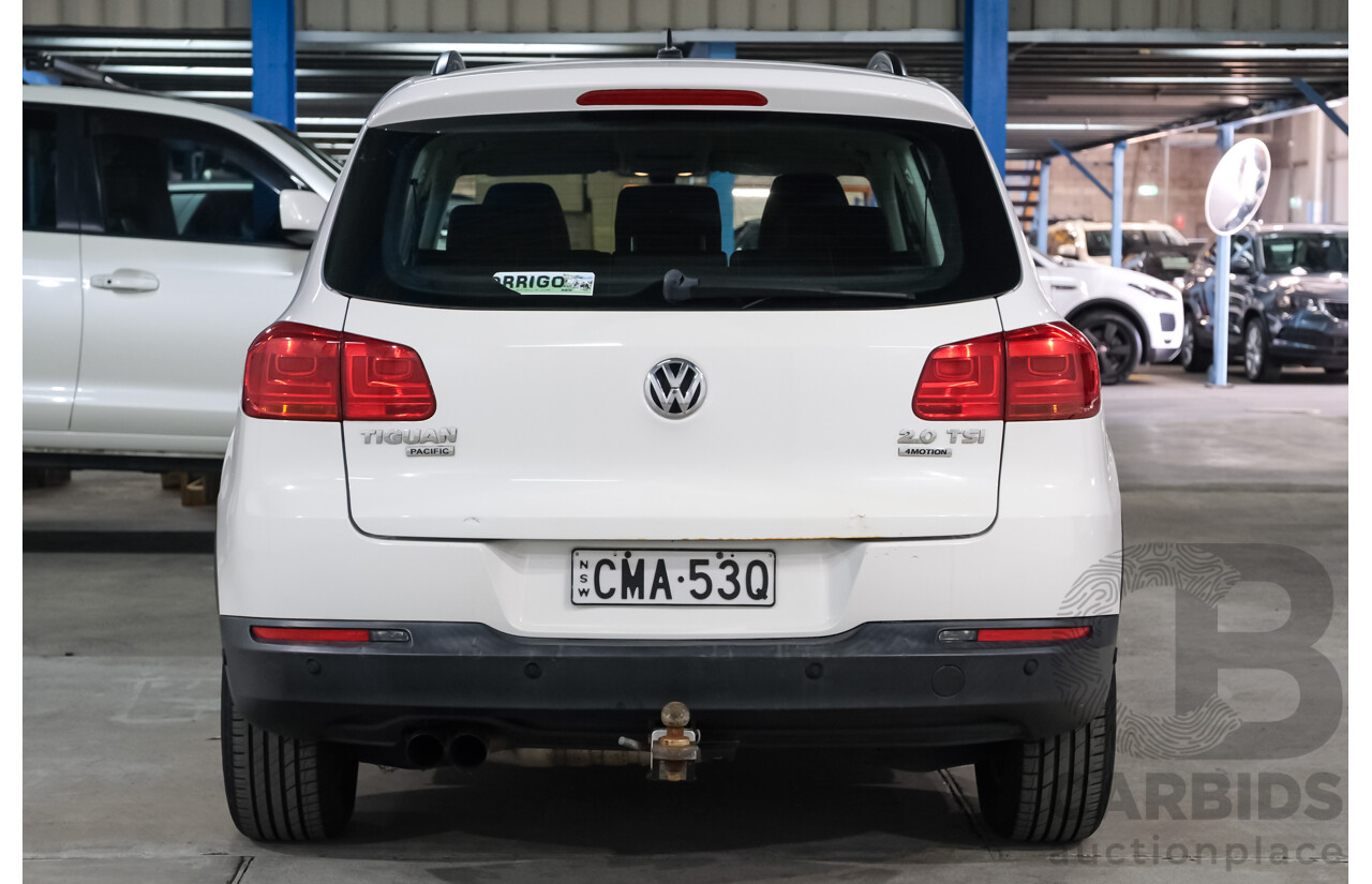 11/2012 Volkswagen Tiguan 132 TSI Pacific (AWD) 5NC MY12 4D Wagon White Turbo 2.0L