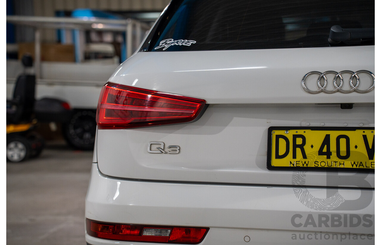 06/2016 Audi Q3 1.4 TFSI FWD 8U MY15 4D Wagon Glacier White Metallic Turbo 1.4L