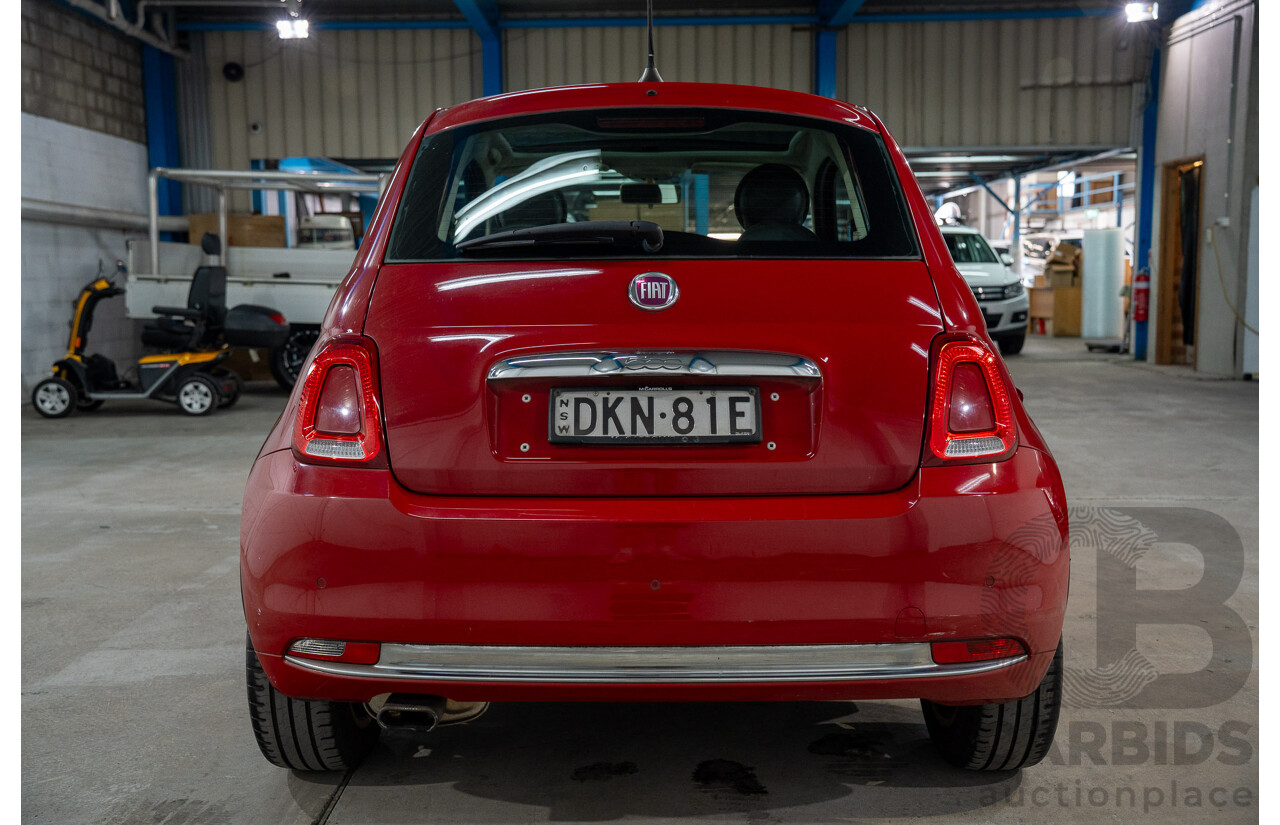 09/2016 Fiat 500 LOUNGE FWD SERIES 4 3D Hatchback Pasodoble Red 1.4L