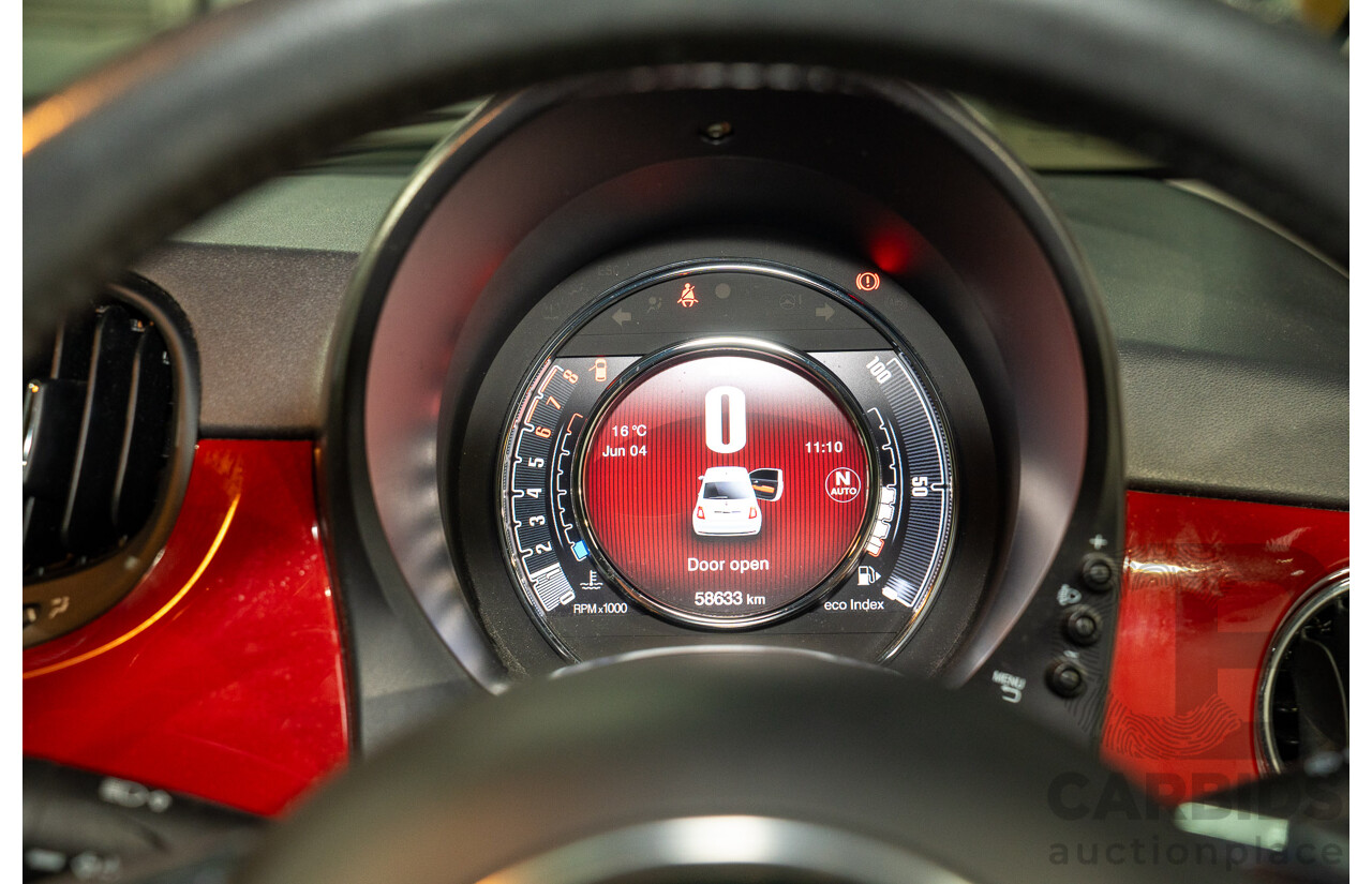 09/2016 Fiat 500 LOUNGE FWD SERIES 4 3D Hatchback Pasodoble Red 1.4L