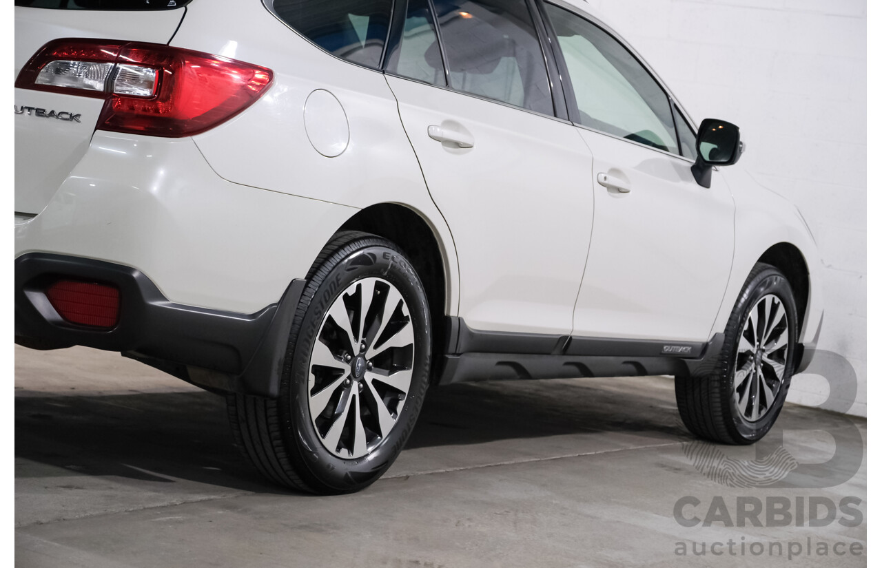 06/2017 Subaru Outback 2.5i AWD AWD MY17 4D Wagon Crystal White 2.5L