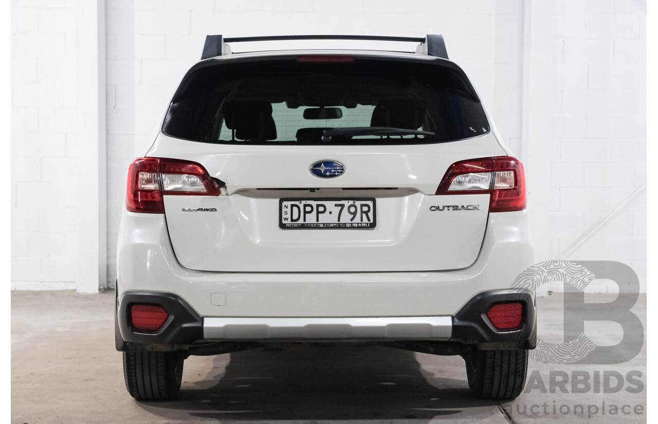 06/2017 Subaru Outback 2.5i AWD AWD MY17 4D Wagon Crystal White 2.5L