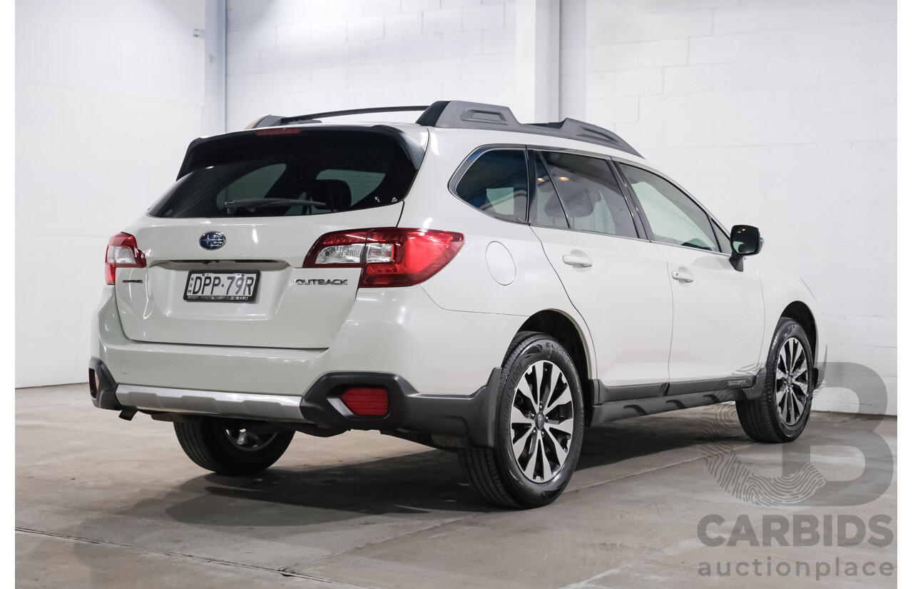 06/2017 Subaru Outback 2.5i AWD AWD MY17 4D Wagon Crystal White 2.5L