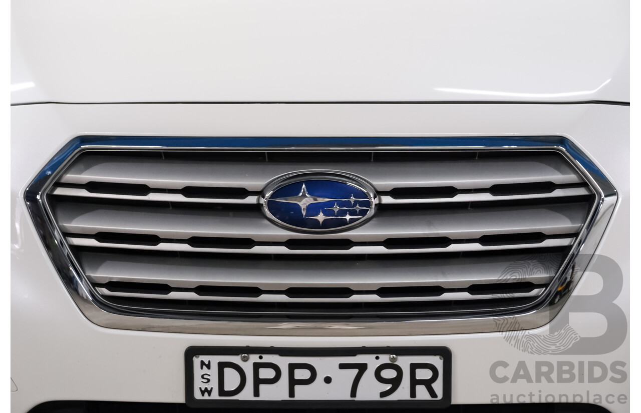06/2017 Subaru Outback 2.5i AWD AWD MY17 4D Wagon Crystal White 2.5L