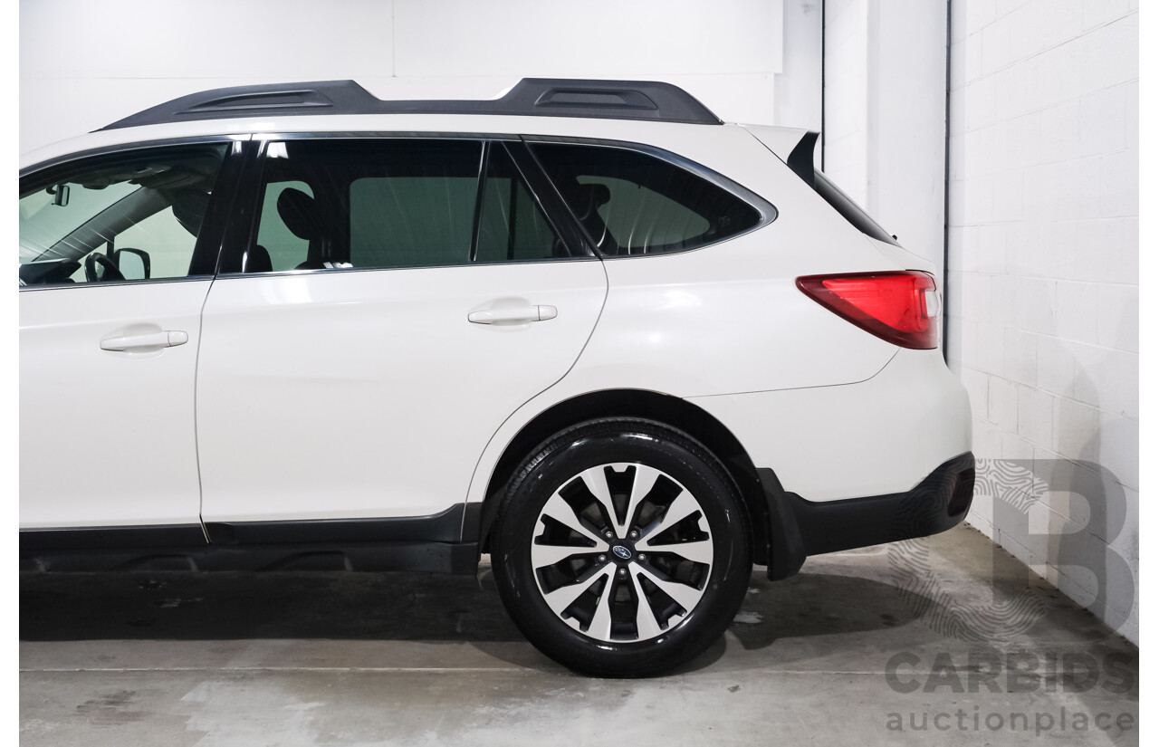 06/2017 Subaru Outback 2.5i AWD AWD MY17 4D Wagon Crystal White 2.5L