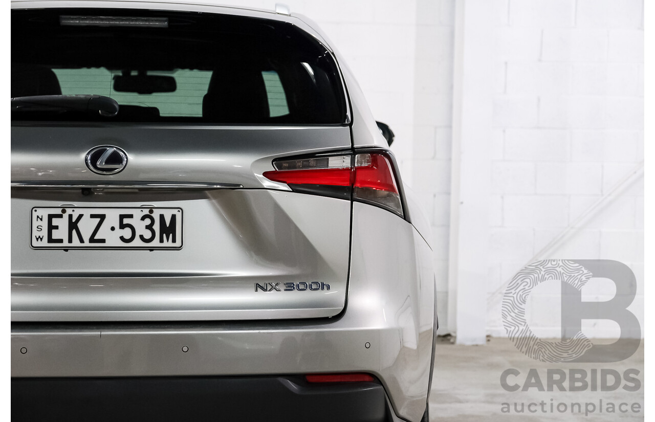 08/2015 Lexus Nx300h F-SPORT HYBRID (AWD) AWD AYZ15R 4D Wagon Silver Or Chrome 2.5L